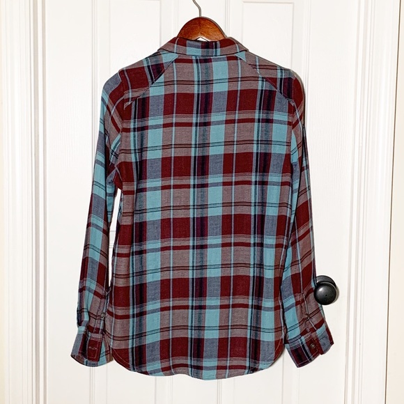 Paige Plaid Flannel Button Down Size Small - Picture 5 of 8